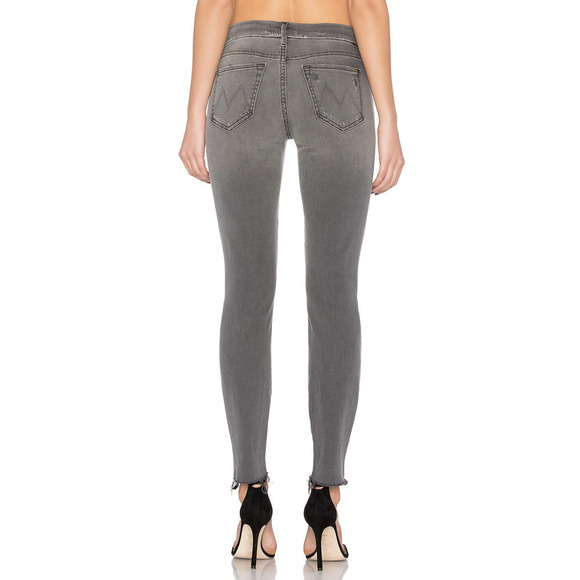 Mother The Looker Ankle Fray Gray Jeans Size 24 - Picture 2 of 14